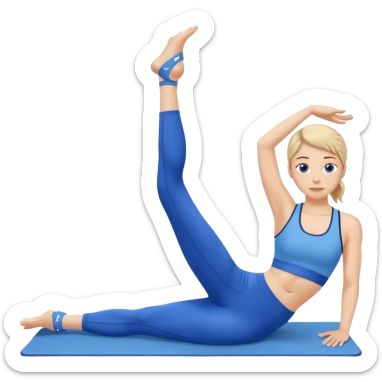 blue pilates sticker
