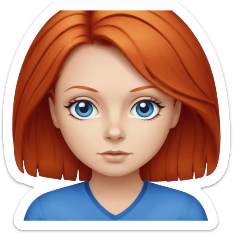 Ginger Spice with blue eyes sticker