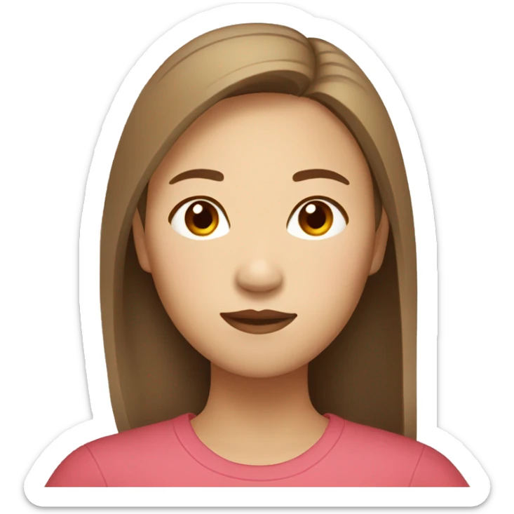 filipino korean woman with straight light brown hair sticker