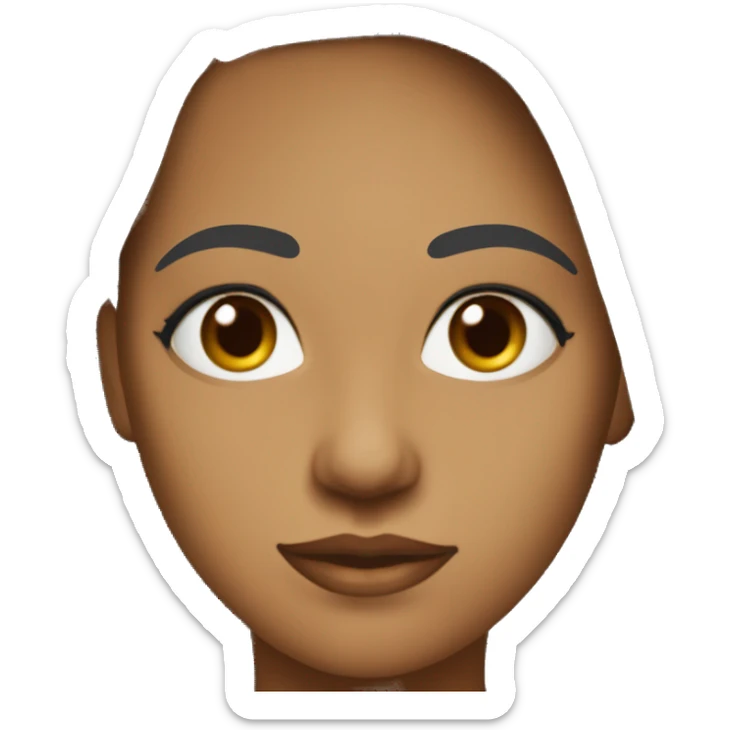 Mulher de franjinha cabelos pretos liso, olhos puxado sticker