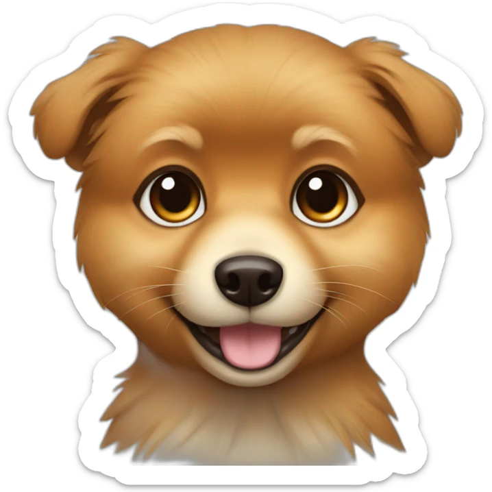 black and tan child of pomeranian and beaver sticker