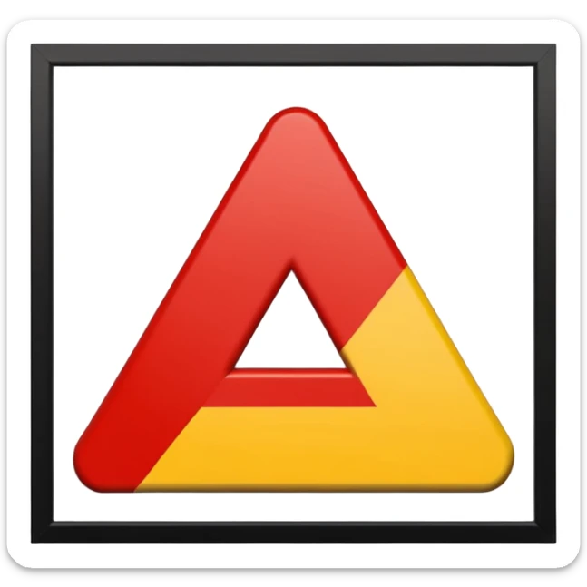 Mejorar la numero 4 las lineas del mismo tamaño color rojo amarillo y negro sticker