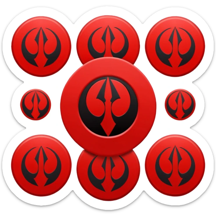 i want a red sith empire . roblox clan based imagine were the logo is a red cirlce with differet desings in it sticker