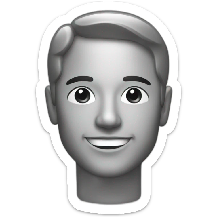 Print center black and white sticker