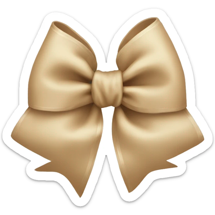 beige bow  sticker