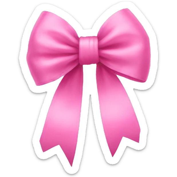 Pink bow sticker