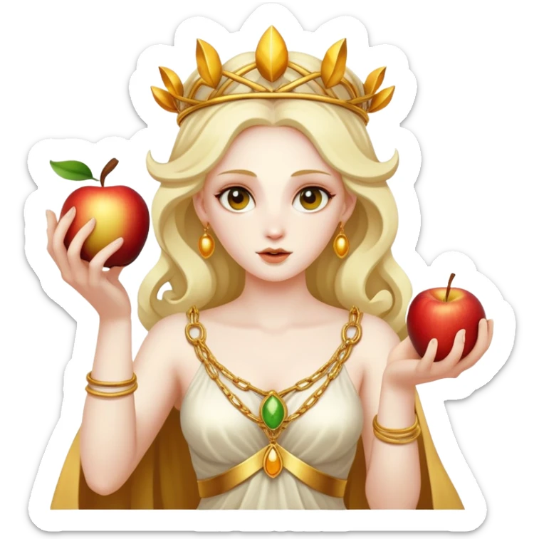 Godness of chaos Eris with an apple of discord sticker