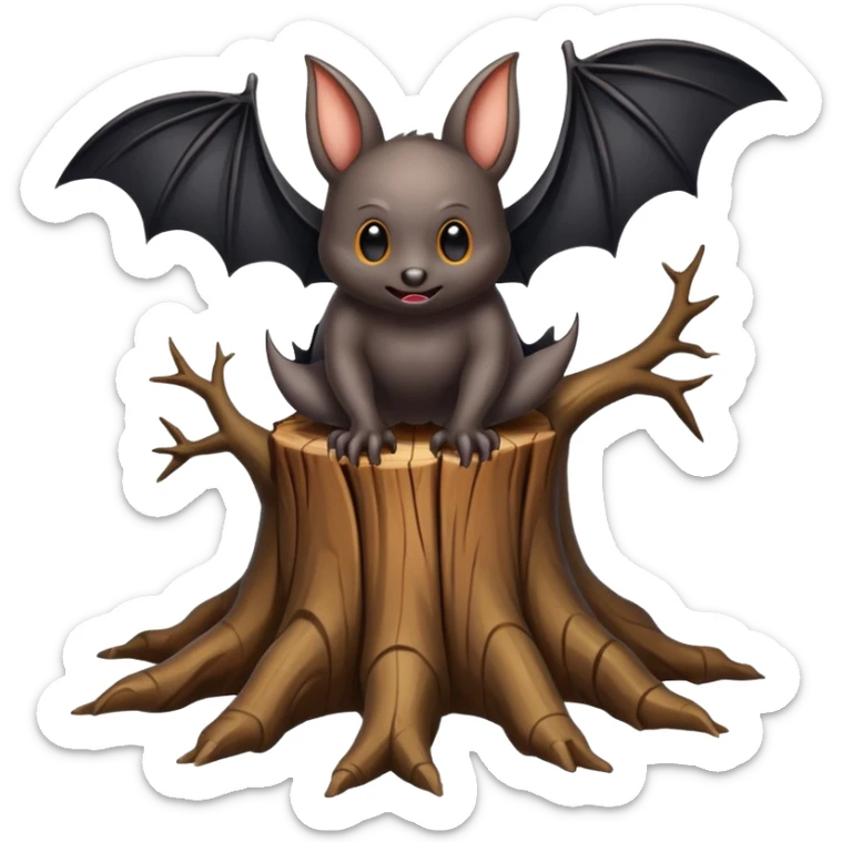 Tronco con bat y pies sticker