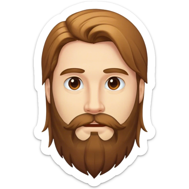 outdoor portrait of a man with long hair sticker