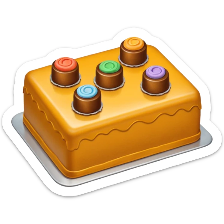 Moule ou on peut mettre des cakes à l’intérieur et le mettre au four. (Met juste le moule pas le four) sticker