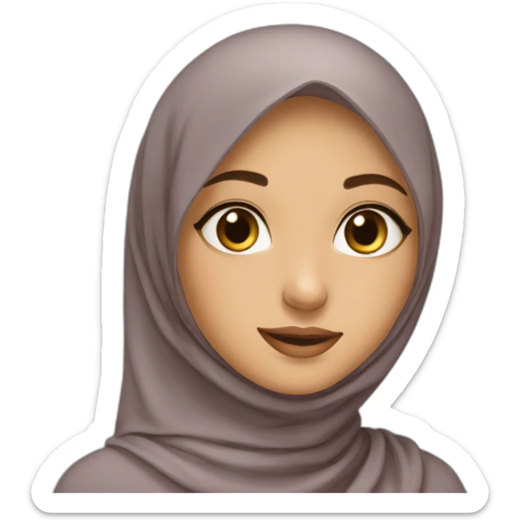 A beautiful girl in hijab celebrating her birthday sticker