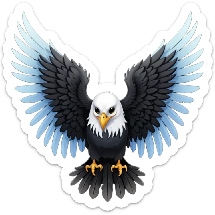 I would like to create unique wings I can use in my poem titles for the Archangels: Lucifer, Michael, Gabriel, Raphael, and Uriel. Please only include the WINGS. sticker