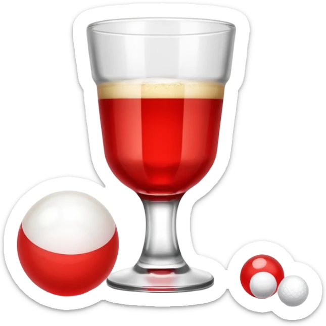 Generami l’emoji di un bicchiere da beer pong con una pallina da beer pong  sticker