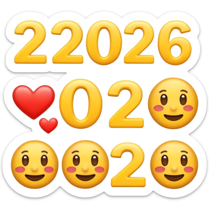 an animated emojis that turns the word "GEO NS" into "2026" sticker