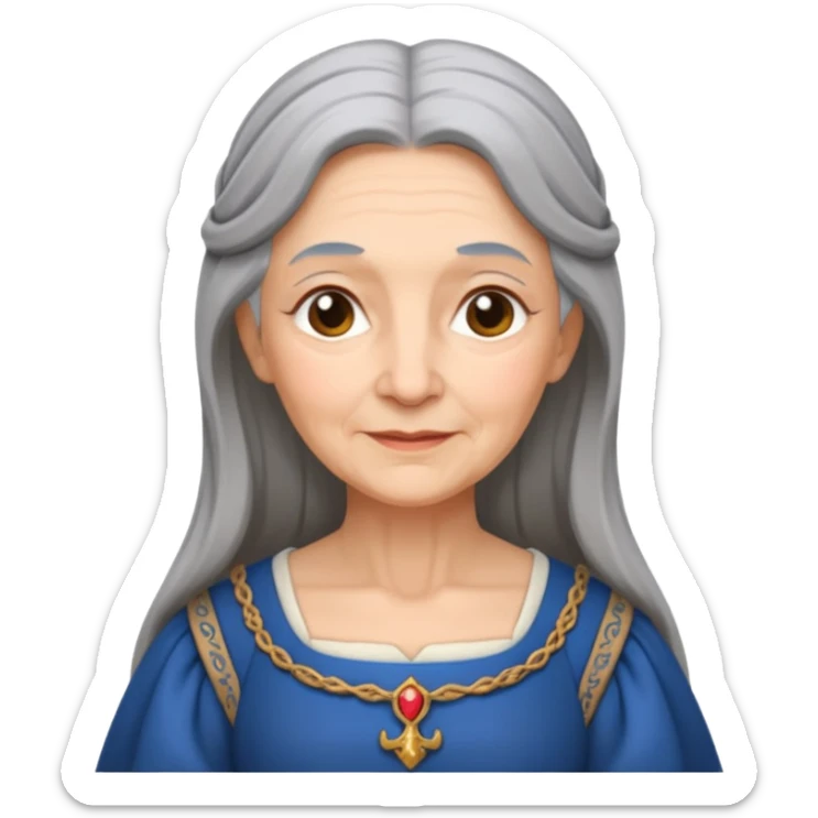 The kind and amiable grandmother in medieval fairy tales sticker