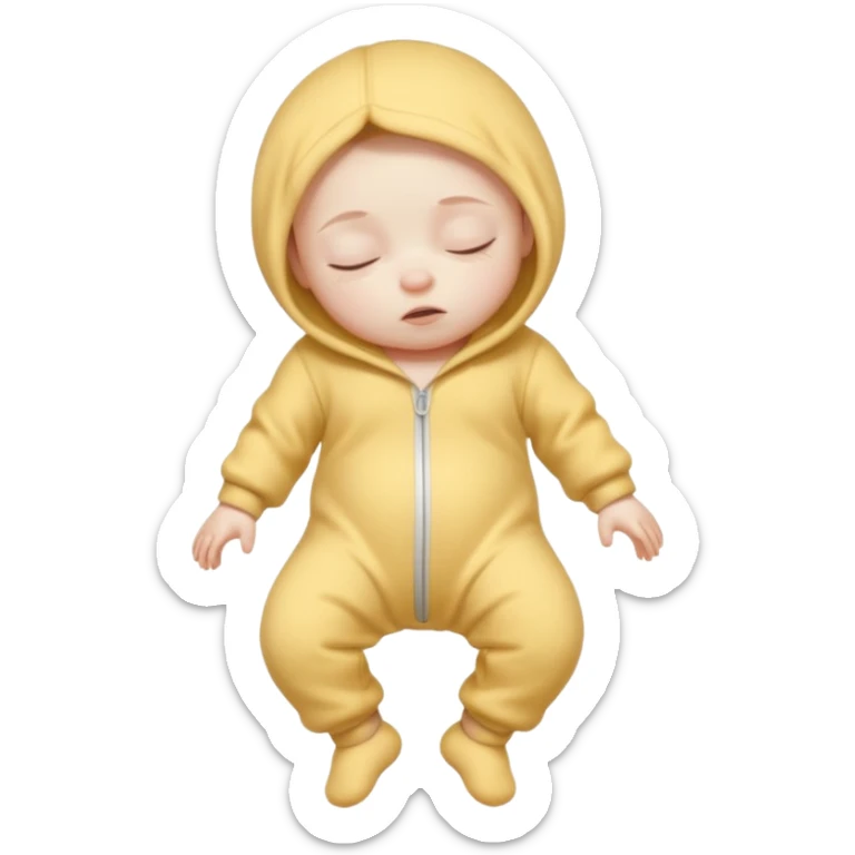 High resolution of   realistic full body sleepy baby distorted , no extra hybrid sticker
