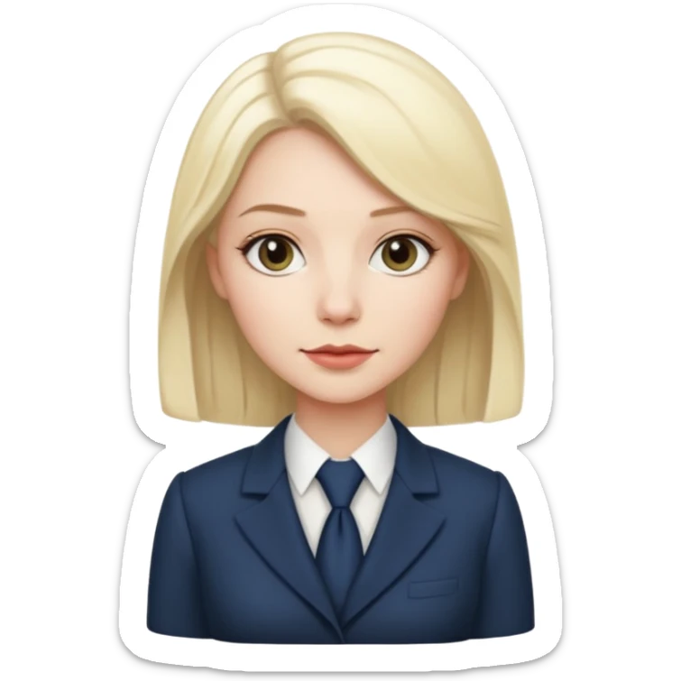 femme blanche et blonde habillée avec une robe professionnelle des avocats en France sticker