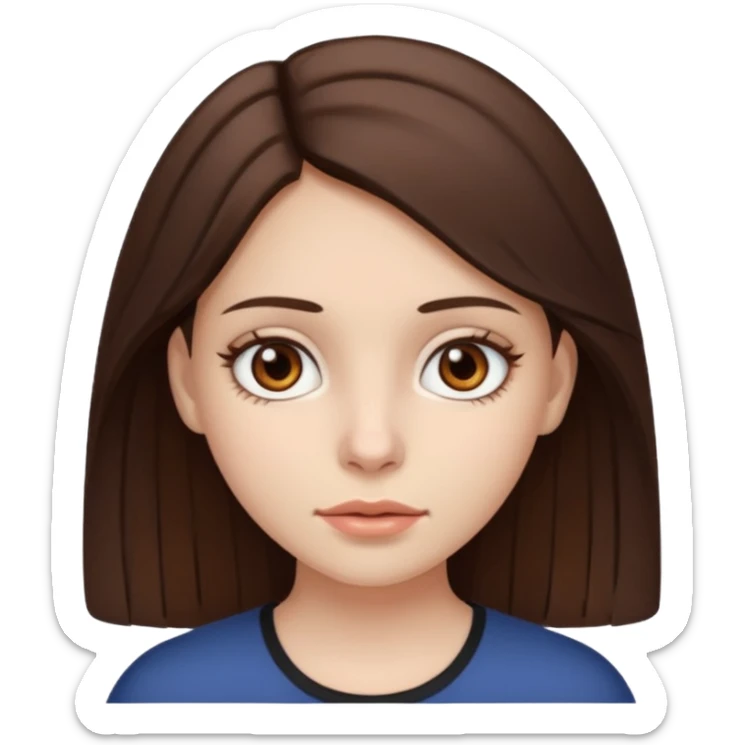 hispanic girl with brown eyes and brown hair and alt sticker