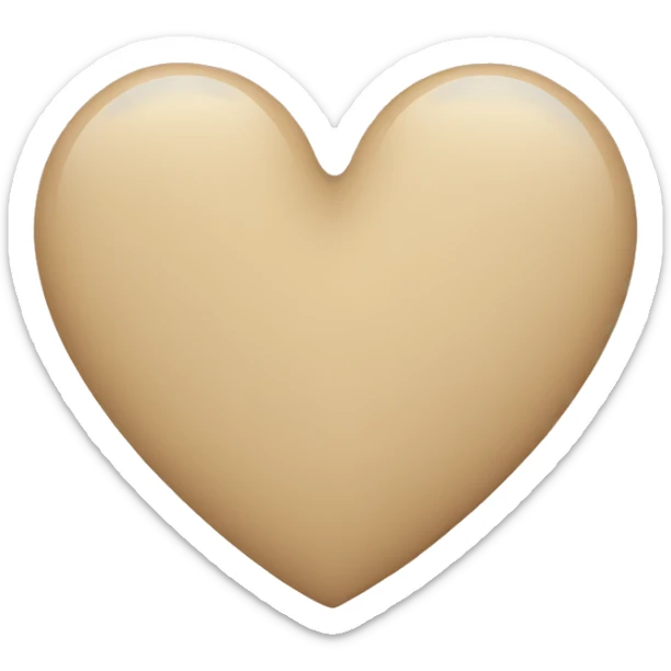 Beige heart sticker