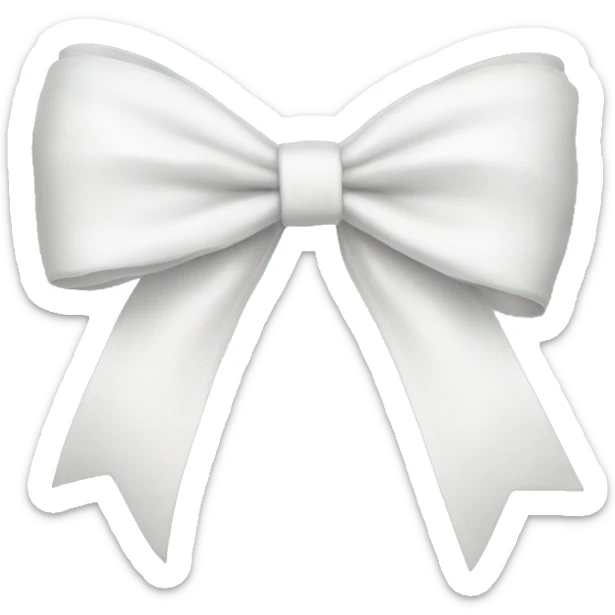White bow sticker