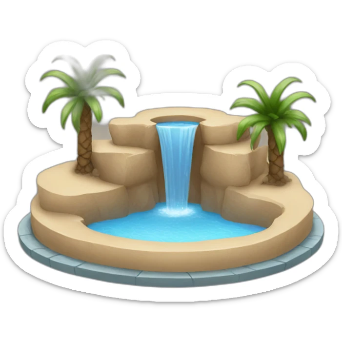 Desert fountain sticker