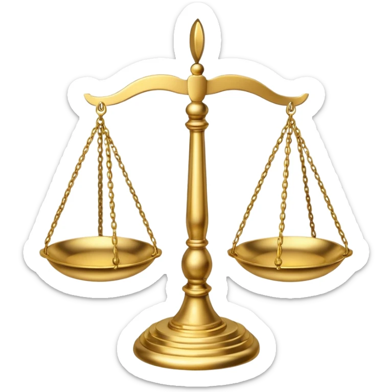 Courtroom Items, Scales of Justice – balance symbol of fairness

 sticker