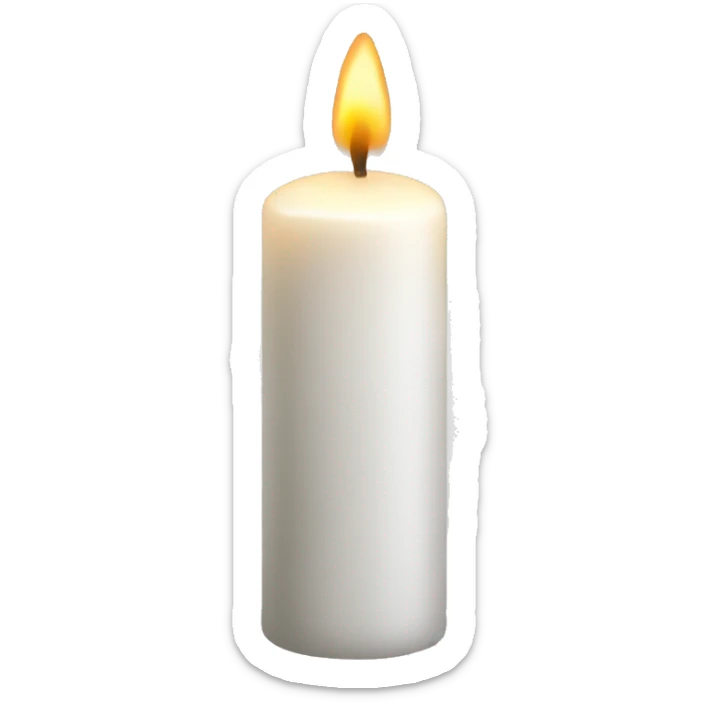 white-candle sticker