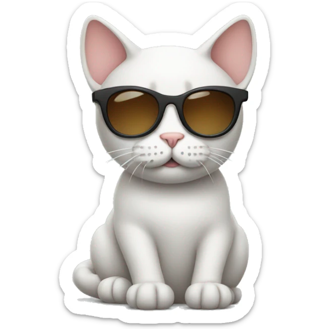 Cat with sunglasses sticker