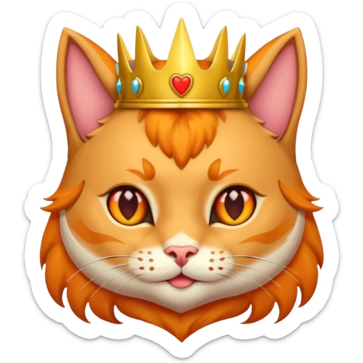 Give me a random emoji  to make the popular emoji cats   it has to have horns like the hearts have to be the ears, but give me a accessory ideas, give me some emoji accessory I dirt that could help sticker