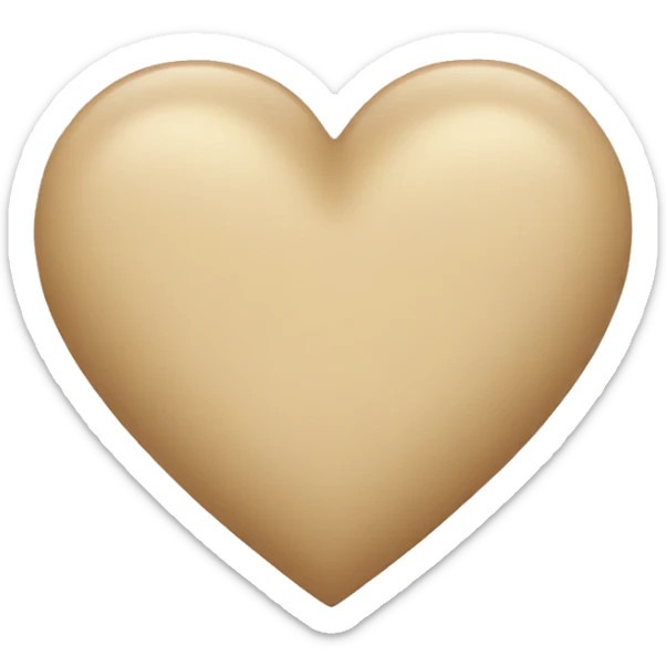 Beige heart  sticker