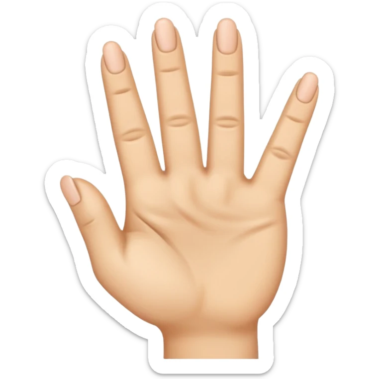 I want a emoji with just middle finger bend towards and every other fingers amd thumb straight  sticker