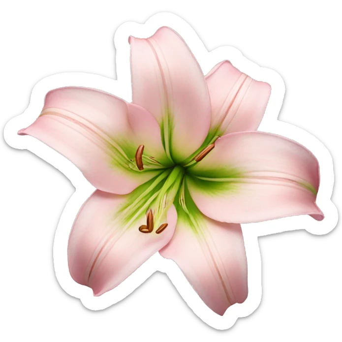 light pink lilium sticker