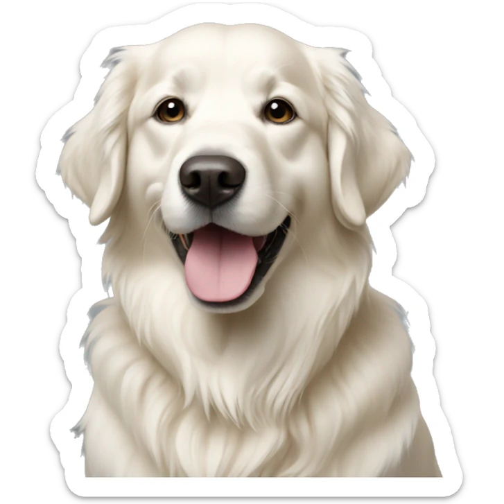 white golden retriever  sticker