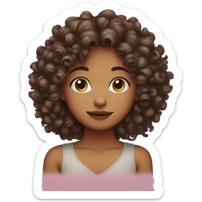  curly girl sticker