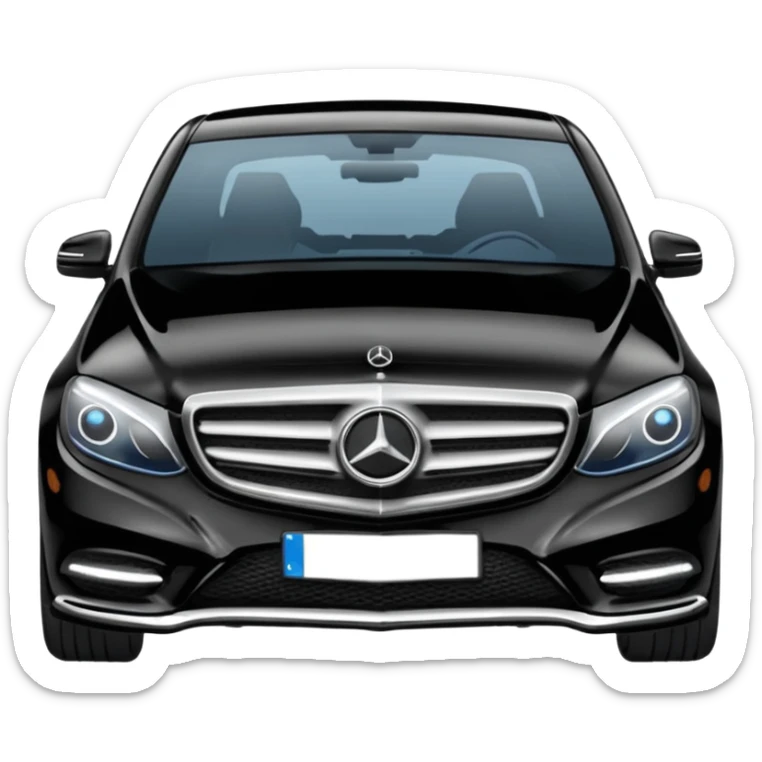 Crée-moi une voiture noire, berline, très classe Mercedes classe C. sticker