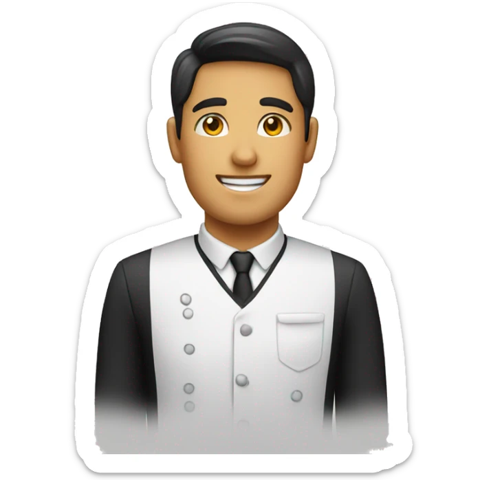waiter and uniform sticker