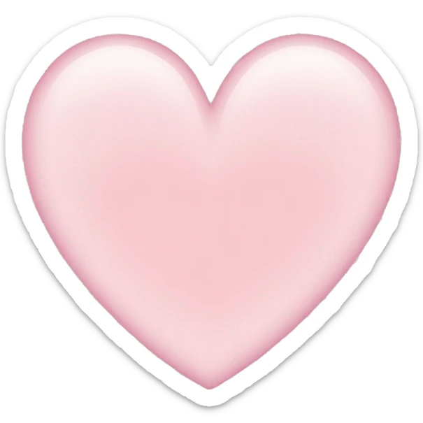 light pink heart sticker