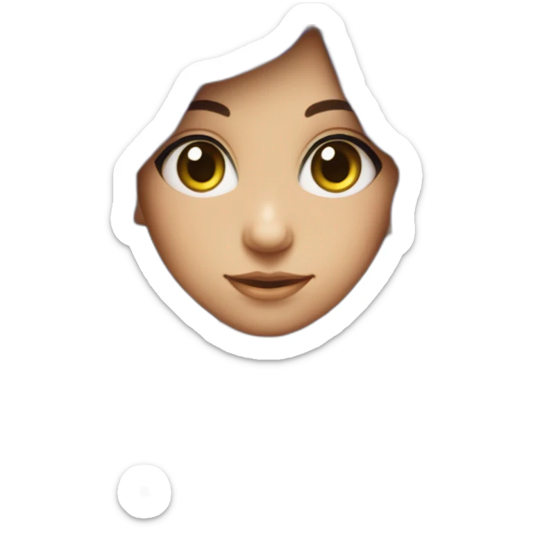 blue haired green eyed girl wearing bobble hat and green hoodie sticker