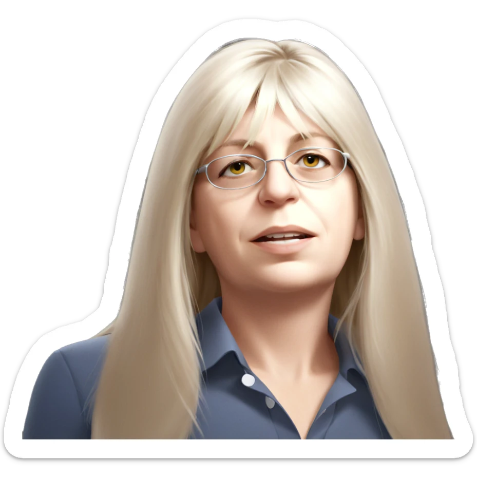 dreamy blonde girl portrait sticker