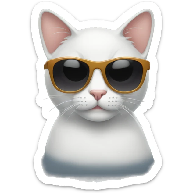 Cat with sunglasses sticker