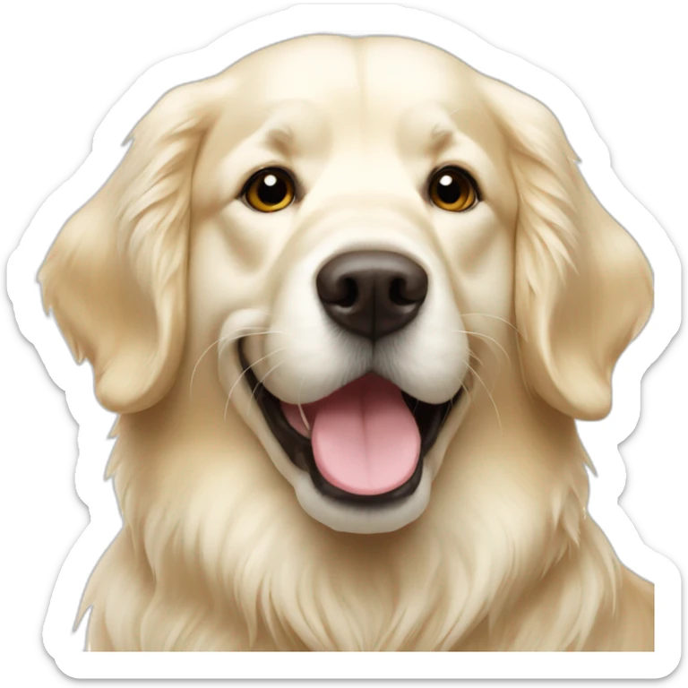 English cream golden retriever sticker