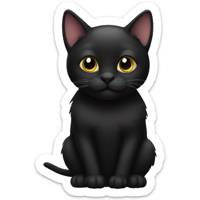 black cat sticker