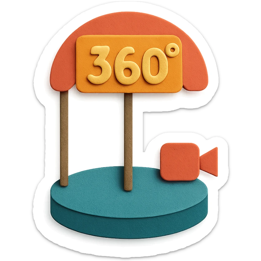 360 video booth sticker