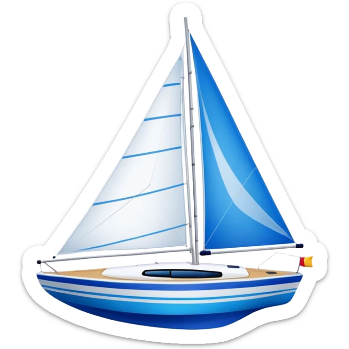 Sailboat - Sunfish (Model Year: 2021) (Iconic colour: Bright sail with blue and white) sticker
