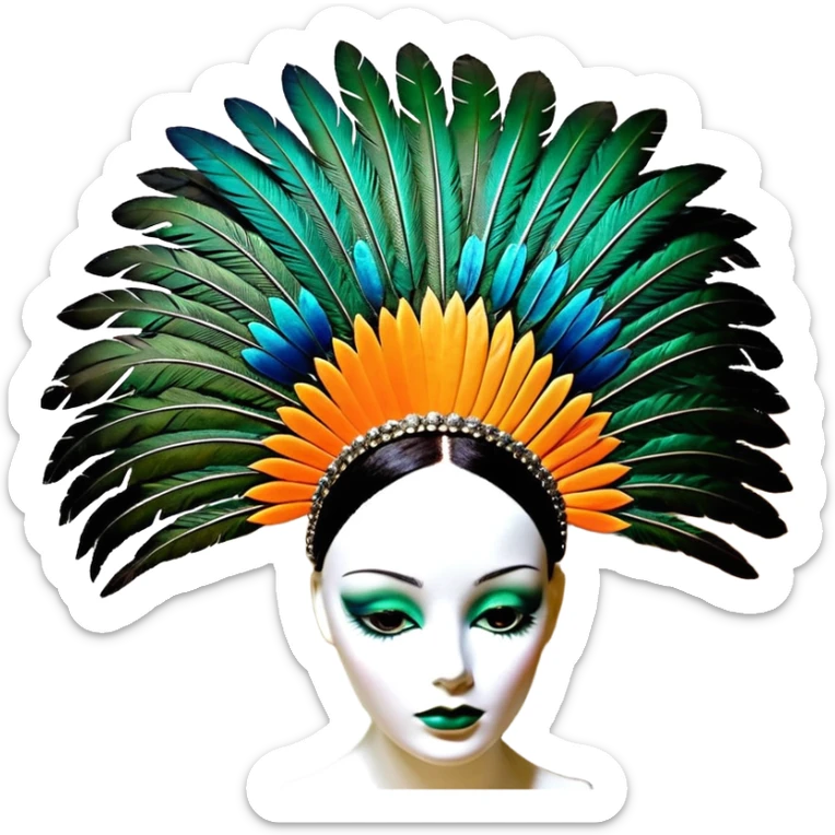 ave Cabeza y espalda: tonos verdes y azulados brillantes.

Pecho: anaranjado intenso que contrasta con el resto del cuerpo.

Alas: mezcla de verdes y negros.

Cola: larga y elegante, con dos plumas centrales que terminan en forma de “raqueta”. sticker