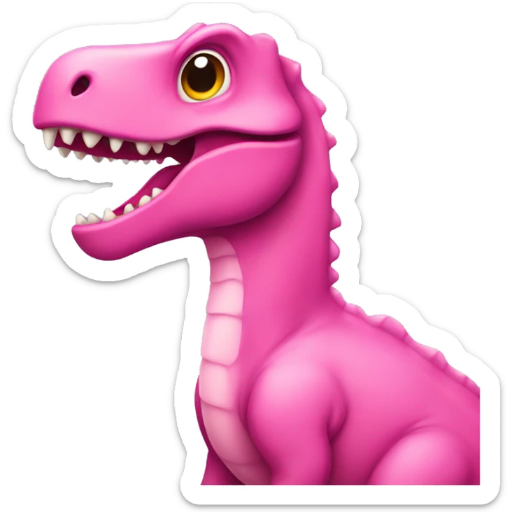 Pink dinosaur  sticker