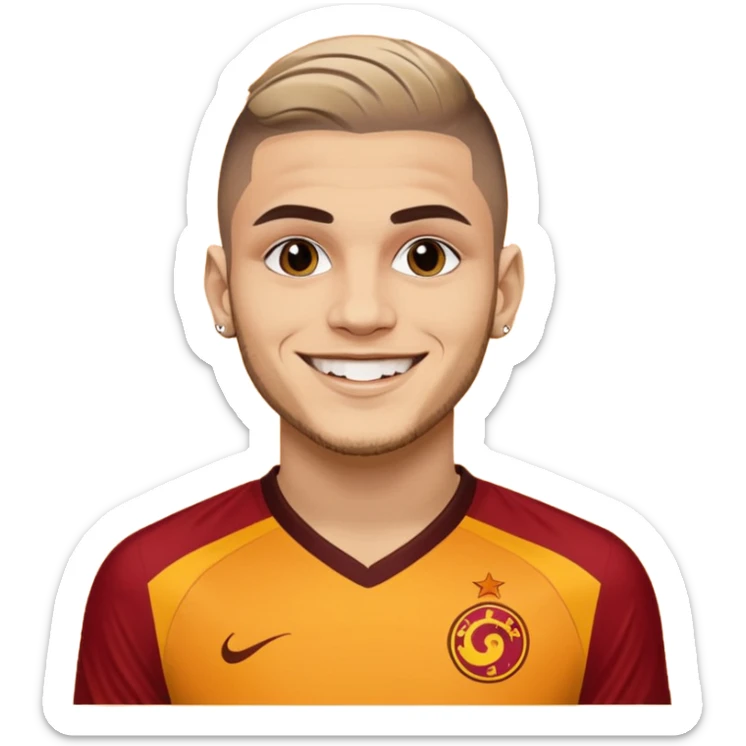 Mauro icardi Galatasaray formasıyla gol sevinci yapıyor sticker