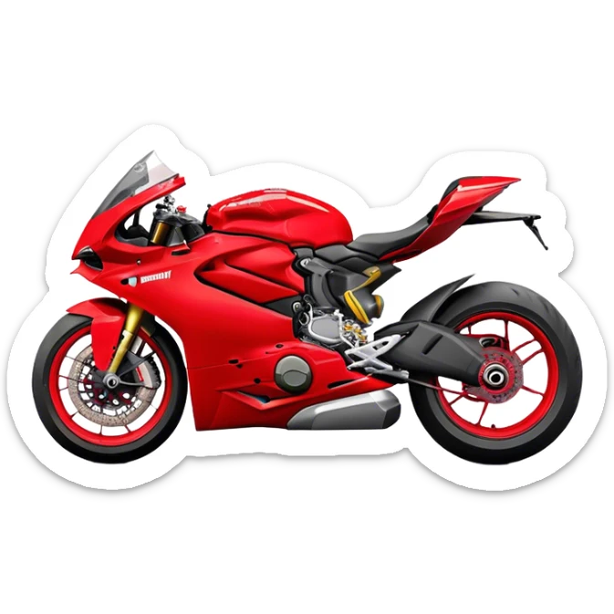 Ducati Panigale (Sportbike) - Ducati Panigale V4 (Model Year: 2022) (Iconic colour: Red) sticker
