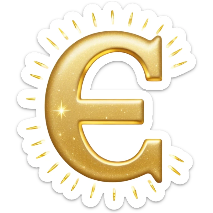 An emoji depicting the phrase ‘✨ IT IS DONE ✨’ in glittering gold letters, with a mystical glow surrounding them. Tiny sparks of light emerge from the letters, symbolizing manifestation and divine power. A pure white background. sticker