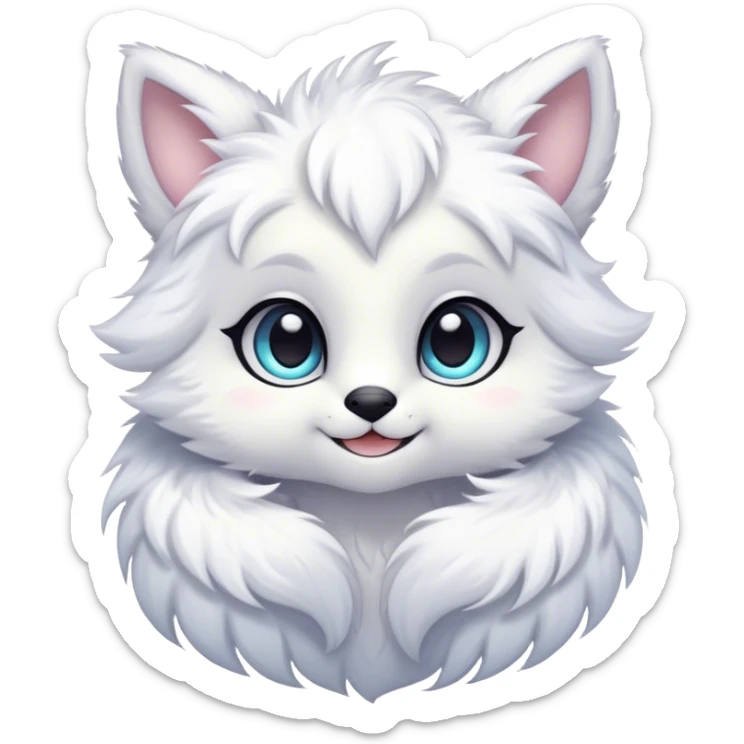 Kawaii bright fantasy ethereal anthro fursona animal sticker